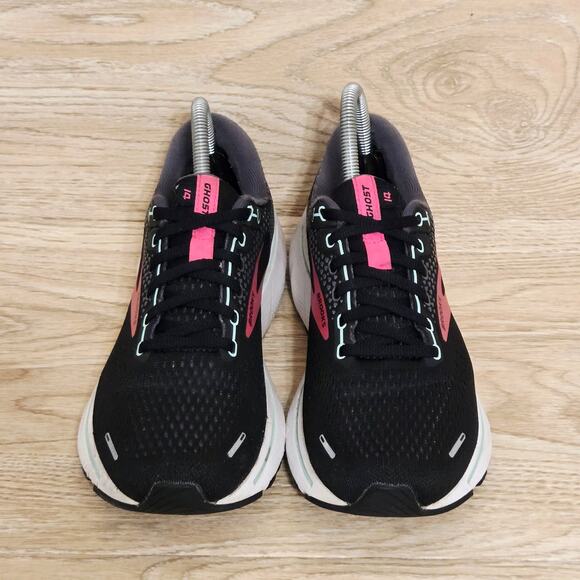 Brooks Ghost 14 Running Shoes Womens Size 8 Black Pink Sneakers 1203561B013 - Picture 2 of 10